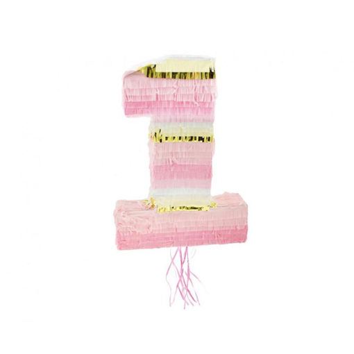 Picture of PINATA DIGIT 1 PINK 50X35X7.5 CM